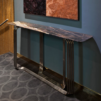 Italian modern minimalist marble console table, suitable for hallway or front door