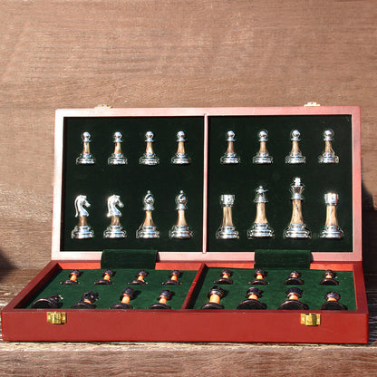 Juego de ajedrez vintage de acrílico con tablero