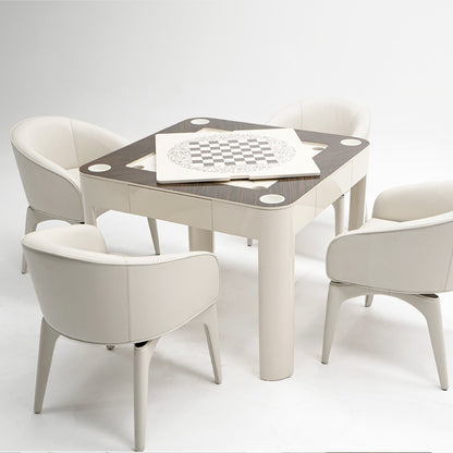 4 in 1 pink multifunctional table/poker table/chess table, equipped with chess, chip box, etc.