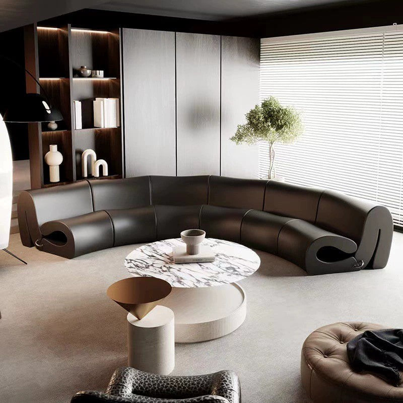 Simple water ripple sofa creative hollow back sofa chair new style light luxury curved fabric combination sofa