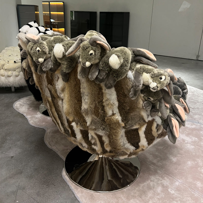Single Rabbit Doll Armchair