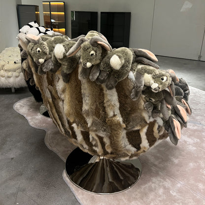 Single Rabbit Doll Armchair