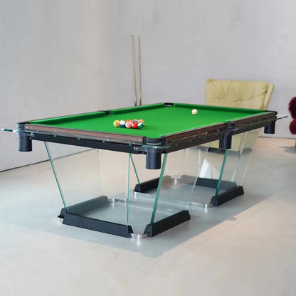 Mesa de billar de cristal transparente Tk con manteles personalizables