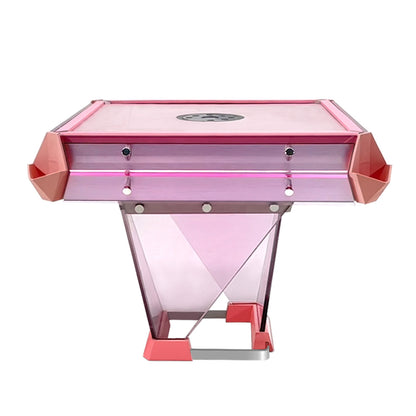 Mesa de mahjong automática de cristal rosa