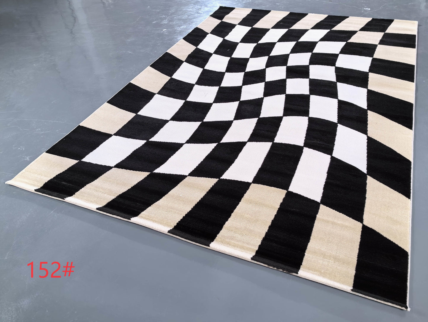 Alfombra de felpa con patrón geométrico simple, alfombra decorativa para sala de estar