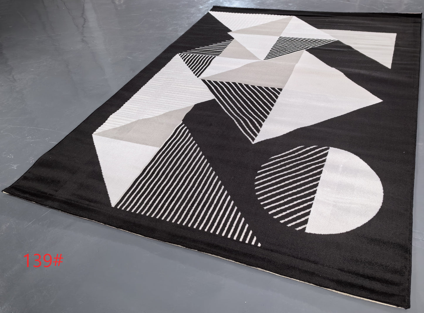 Alfombra de felpa con patrón geométrico simple, alfombra decorativa para sala de estar