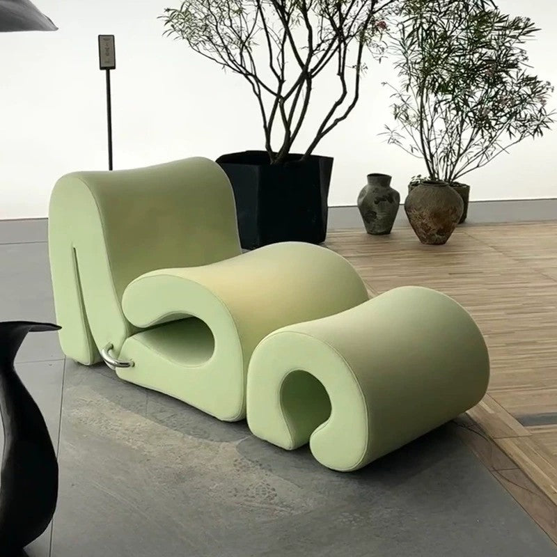 Simple water ripple sofa creative hollow back sofa chair new style light luxury curved fabric combination sofa