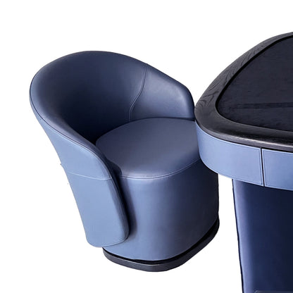 Mesa de mahjong automática de lujo de madera maciza y cuero para cuatro personas