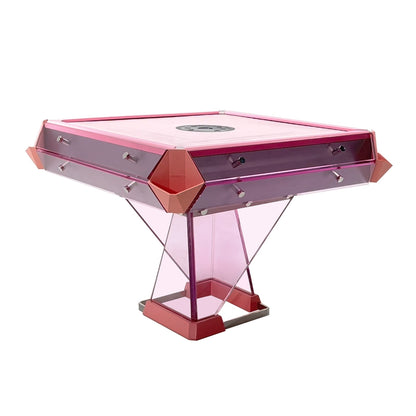 Mesa de mahjong automática personalizable de cristal negro