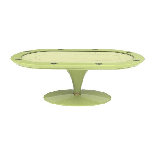 Table de poker/table de jeu ovale verte pour 8 personnes