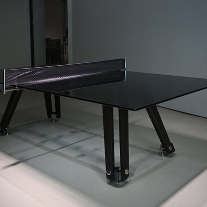 Customizable table tennis table High quality black glass table tennis table