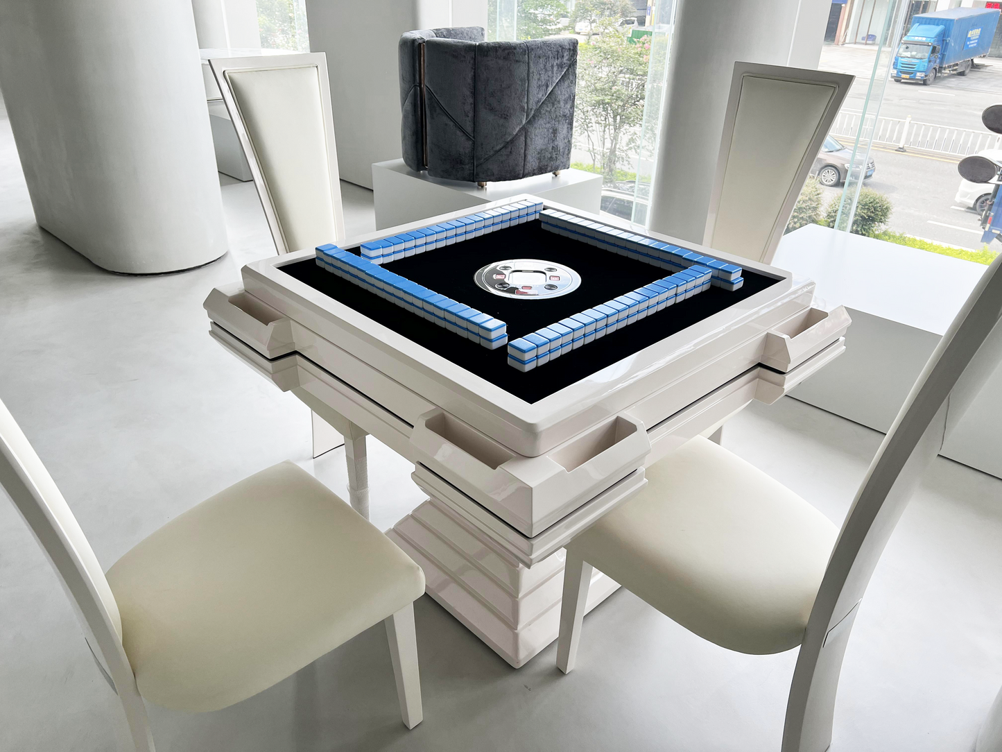 Mesa de mahjong automática con torre multicolor
