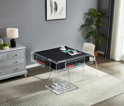 Customizable transparent acrylic automatic mahjong table