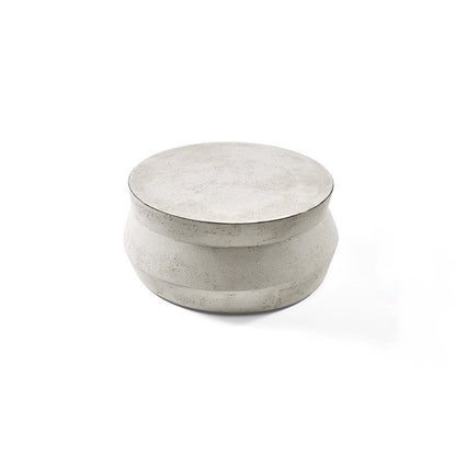 Mesa de centro modular redonda de mármol blanco