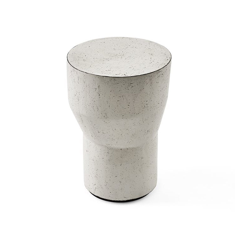Mesa de centro modular redonda de mármol blanco