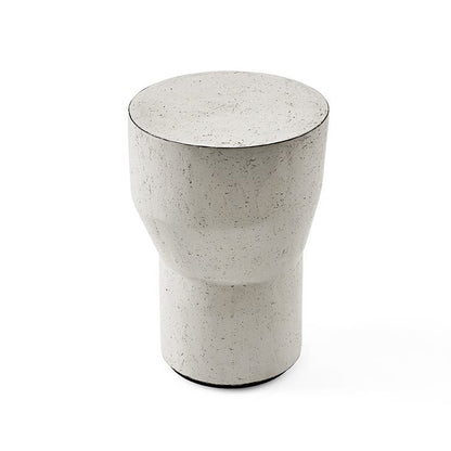 Mesa de centro modular redonda de mármol blanco