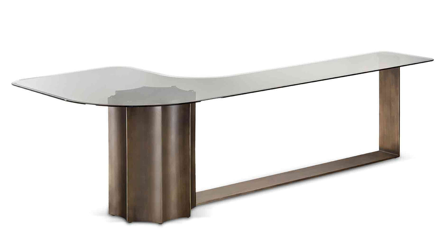 Light luxury tempered glass and stainless steel living room combination coffee table