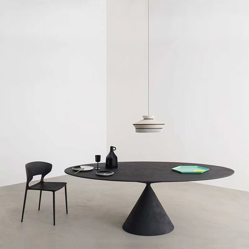 Italian Minimalist Round Marble/Rock Dining Table, Suitable For Small Apartments