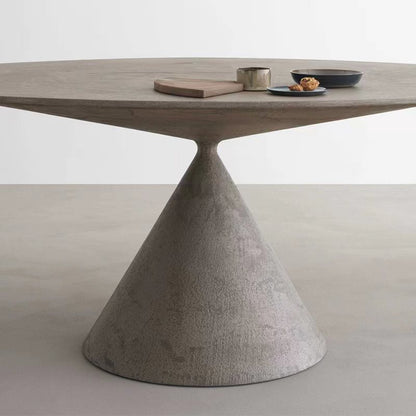 Italian Minimalist Round Marble/Rock Dining Table, Suitable For Small Apartments