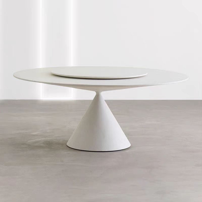 Italian Minimalist Round Marble/Rock Dining Table, Suitable For Small Apartments