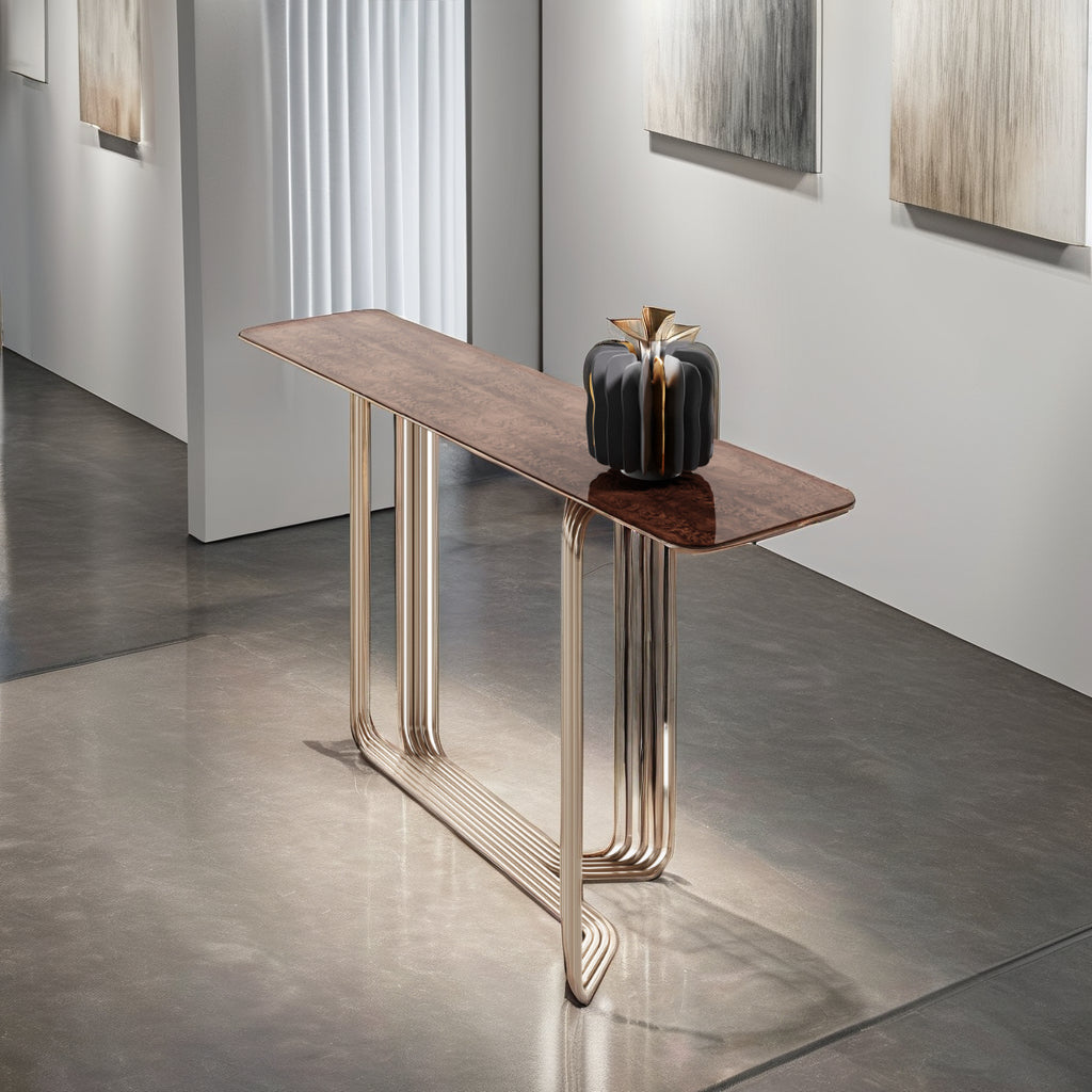 Italian modern minimalist marble console table, suitable for hallway or front door