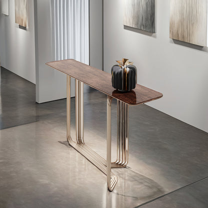 Italian modern minimalist marble console table, suitable for hallway or front door