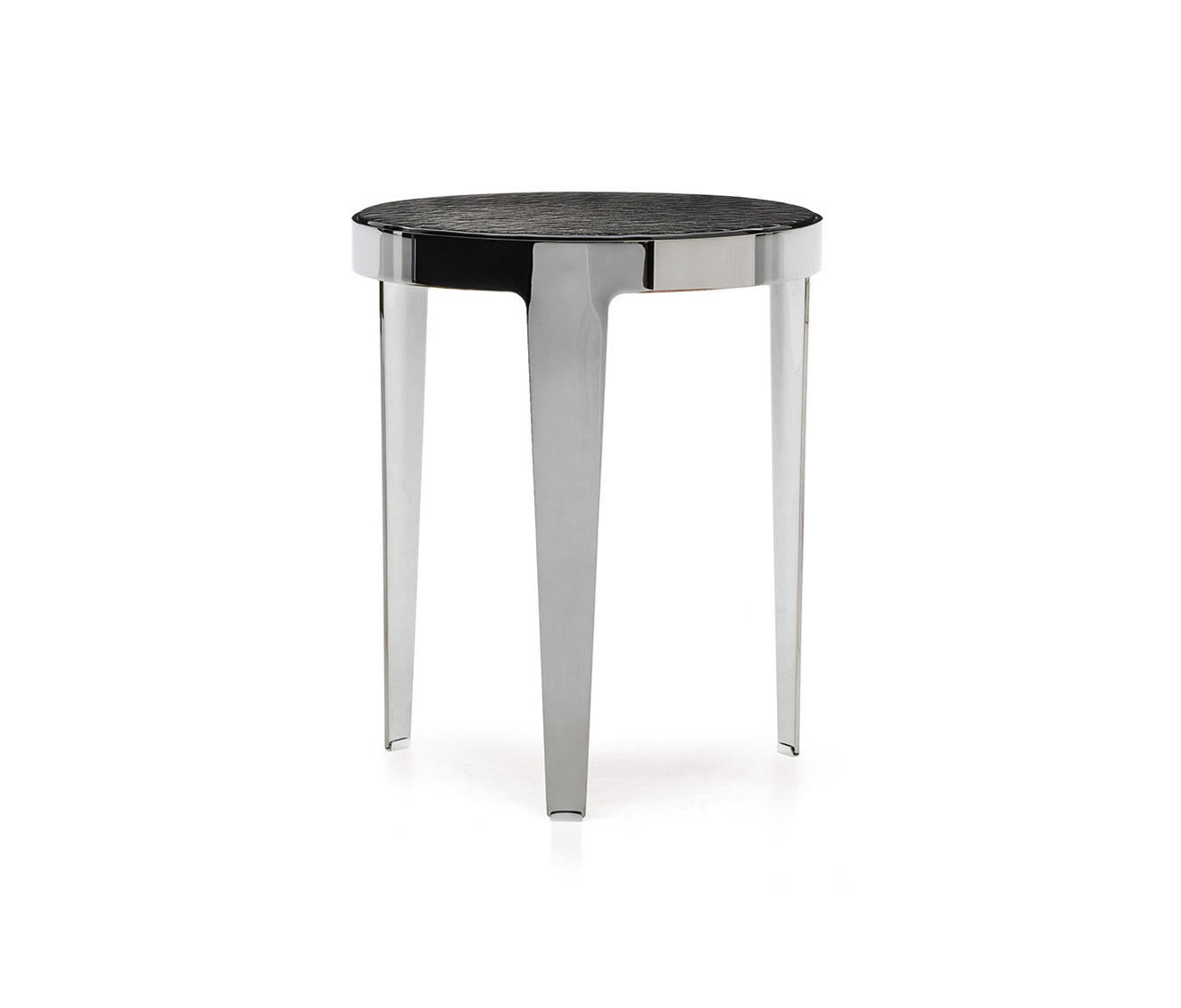 Mesa de té pequeña/mesa auxiliar de sofá de acero inoxidable y vidrio artístico
