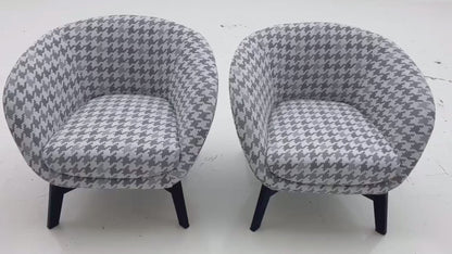 Houndstooth backrest leisure sofa chair, suitable for living room and bedroom