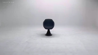 Shell swivel leather chair