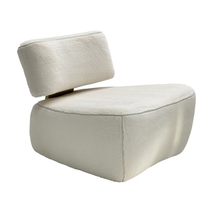 Sillón de ocio de felpa rosa adecuado para sala de estar, apartamento