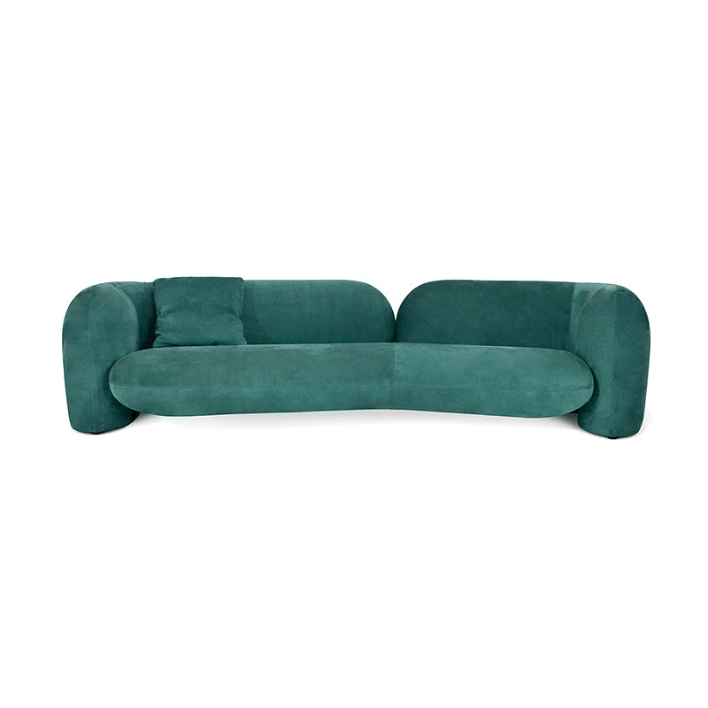 Sofá doble verde Sofá de alta resiliencia Muebles de salón personalizables