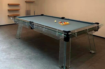 Mesa de billar de cristal multicolor personalizable