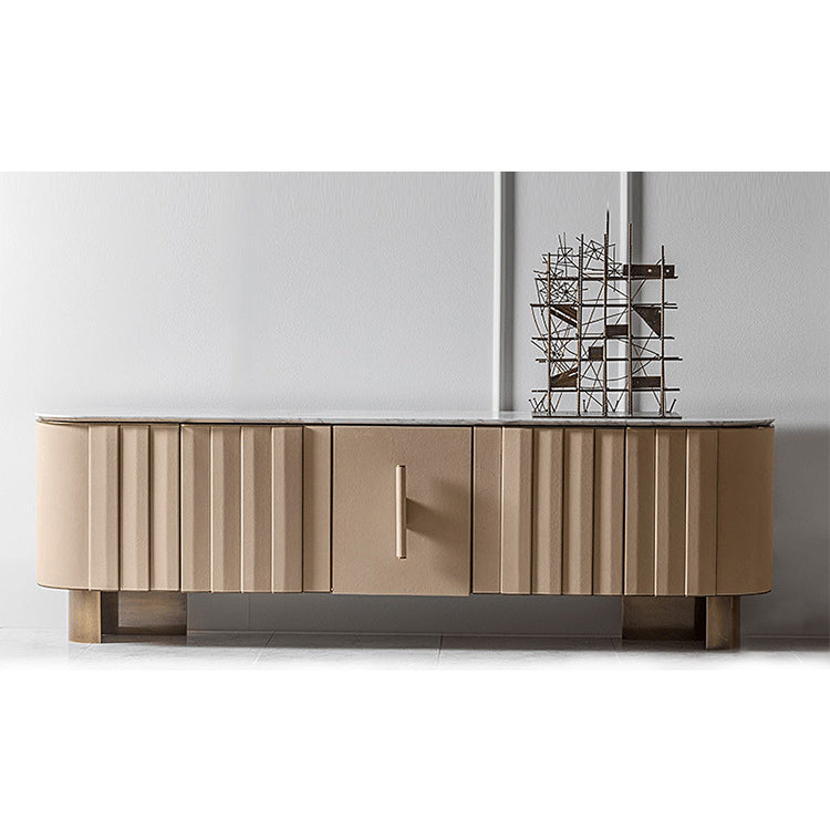 Italian luxury villa marble sideboard dining cabinet TV cabinet