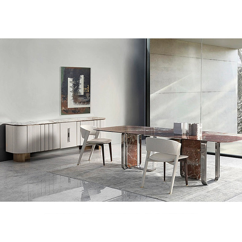 Italian luxury villa marble sideboard dining cabinet TV cabinet