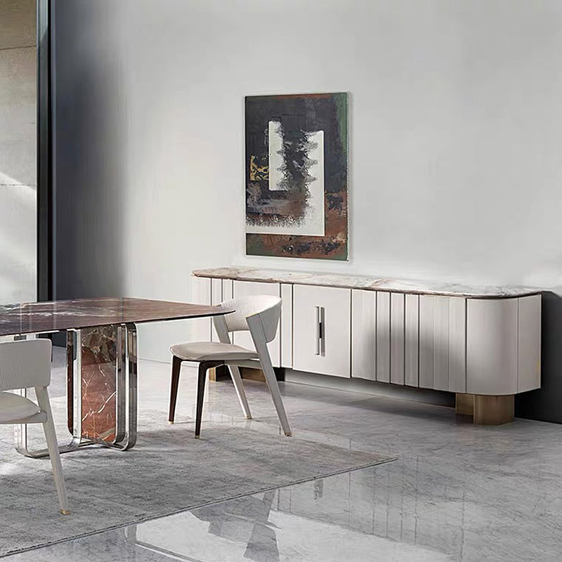 Italian luxury villa marble sideboard dining cabinet TV cabinet