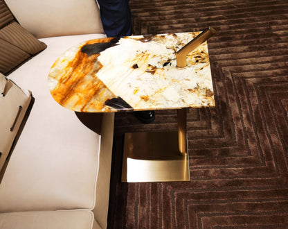 Customized Luxury Natural Marble Table Top Tv Stand