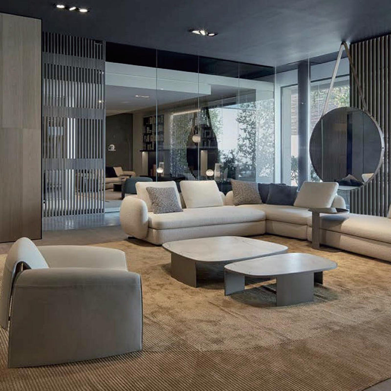 High-End Round Marble Top Coffee Table Small Round Table