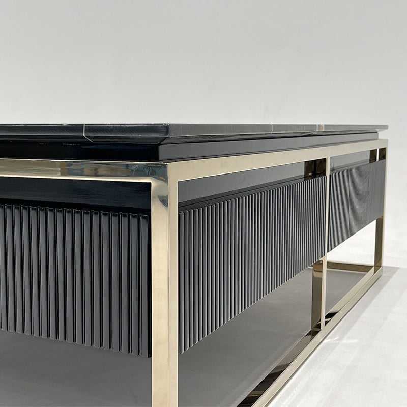 Scandinavian Simple Marble Metal Frame Coffee Table