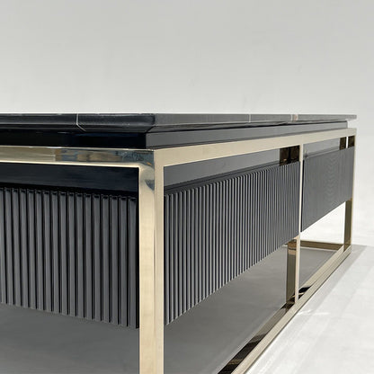 Scandinavian Simple Marble Metal Frame Coffee Table