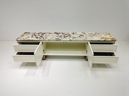 Customized Luxury Natural Marble Table Top Tv Stand
