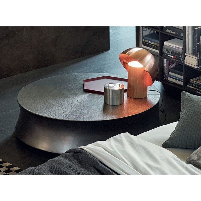 Luxury Black Round Fiberglass Coffee Table