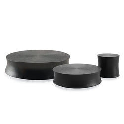 Luxury Black Round Fiberglass Coffee Table