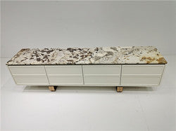 Customized Luxury Natural Marble Table Top Tv Stand