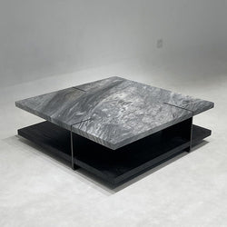Solid wood/marble square coffee table Living room coffee table