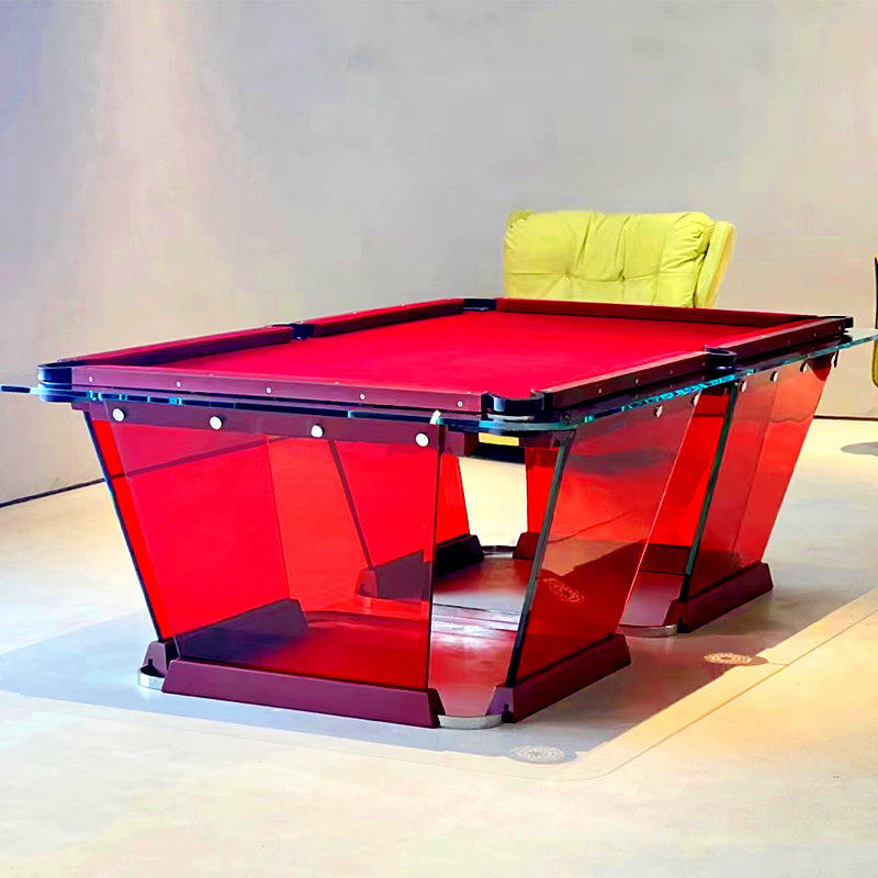 Mesa de billar de cristal rojo modelo TK de 7 a 9 pies para interiores