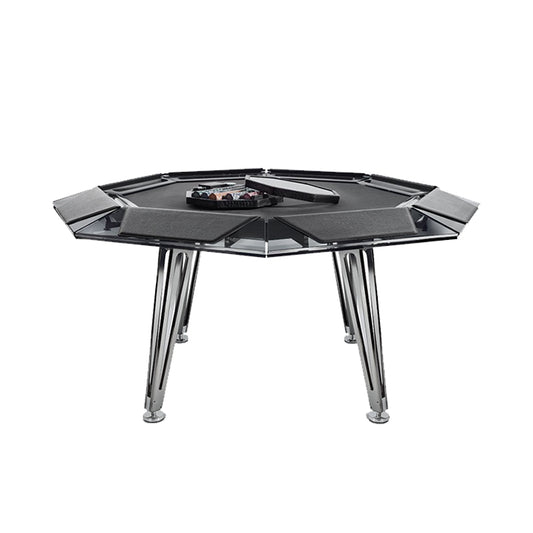 Table de poker en cristal pour huit personnes