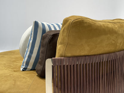 Sillón individual redondo verde sin respaldo