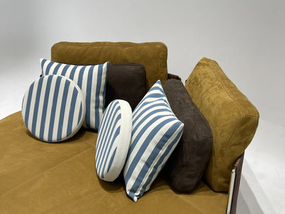 Sillón individual redondo verde sin respaldo