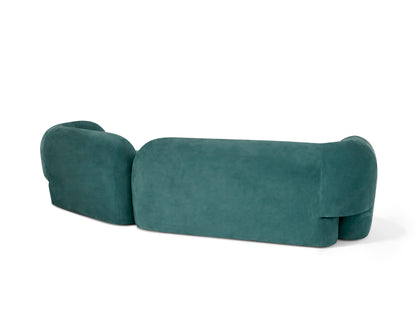 Sofá doble verde Sofá de alta resiliencia Muebles de salón personalizables