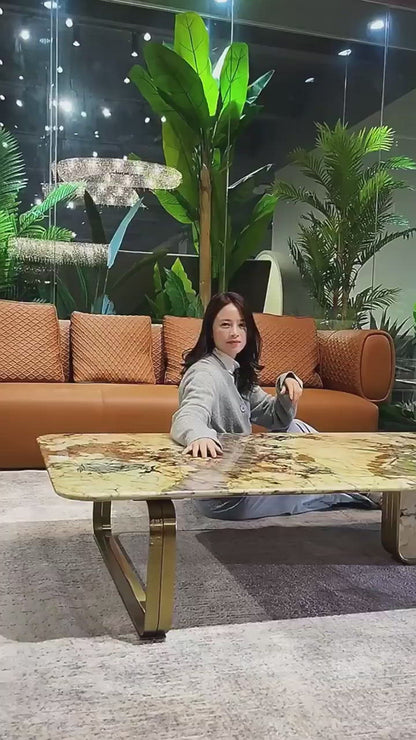 Modern Design Natural Marble Stone Top Coffee Table